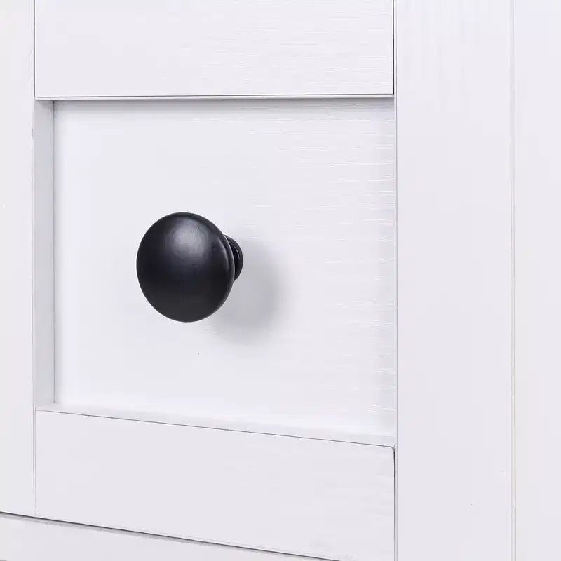 Meuble de Rangement Salle de Bain Haut et Fin avec 2 Portes et Tiroir – Blanc