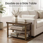 Banc à chaussures, Organisateur de rangement à chaussures à 3 niveaux en bambou, Banc d'entrée, Supporte jusqu'à 130 kg, 28,7 x 70,1 x 45,2 cm, pour entrée, salle de bain, chambre