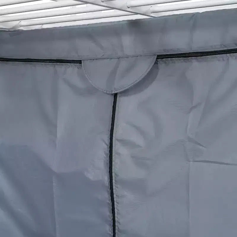 Cama alta de metal Twin/Full con escritorio, estantes, luz LED y armario