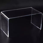 Mesa de centro rectangular de acrílico con efecto cascada – Transparente de 15mm de grosor