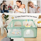 Parc bébé 4 panneaux 79x79 – Aire de jeu portable spacieuse et sécurisée