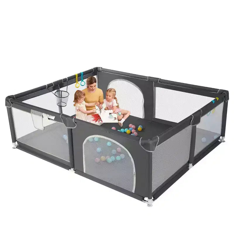 Parc bébé 4 panneaux 79x79 – Aire de jeu portable spacieuse et sécurisée