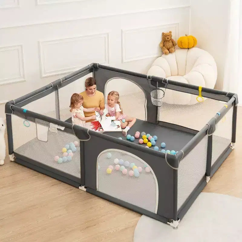 Parc bébé 4 panneaux 79x79 – Aire de jeu portable spacieuse et sécurisée