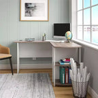 Bureau d'angle avec étagères – Bureau à domicile et salle d'étude
