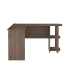 Bureau d'angle avec étagères – Bureau à domicile et salle d'étude