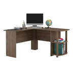 Bureau d'angle avec étagères – Bureau à domicile et salle d'étude