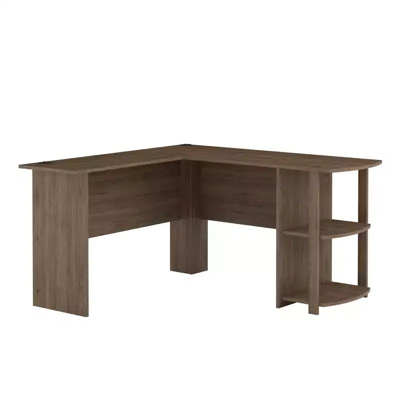 Dakota L-Shaped Desk with Bookshelves