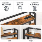Cabecero Queen con Estación de Carga – 2 Tomas de Corriente y 4 Puertos USB, Altura Ajustable