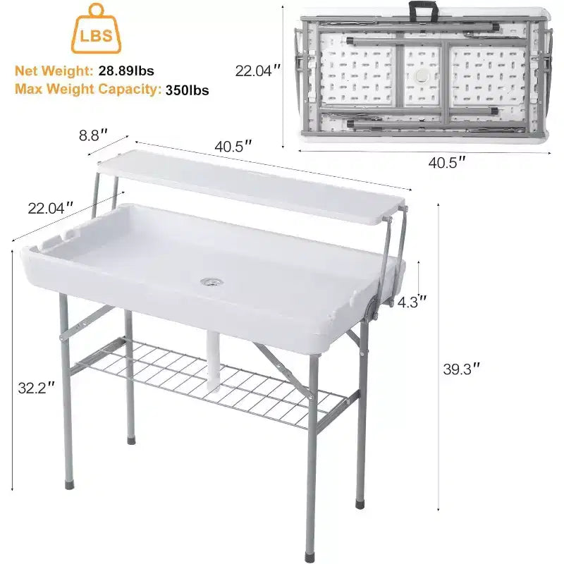 Mesa plegable de helados refrigerada para niños con almacenamiento y drenaje. Enfriador de bebidas para exteriores para fiestas, camping, picnic, barbacoas, bodas. Barra de autoservicio, con faldón.