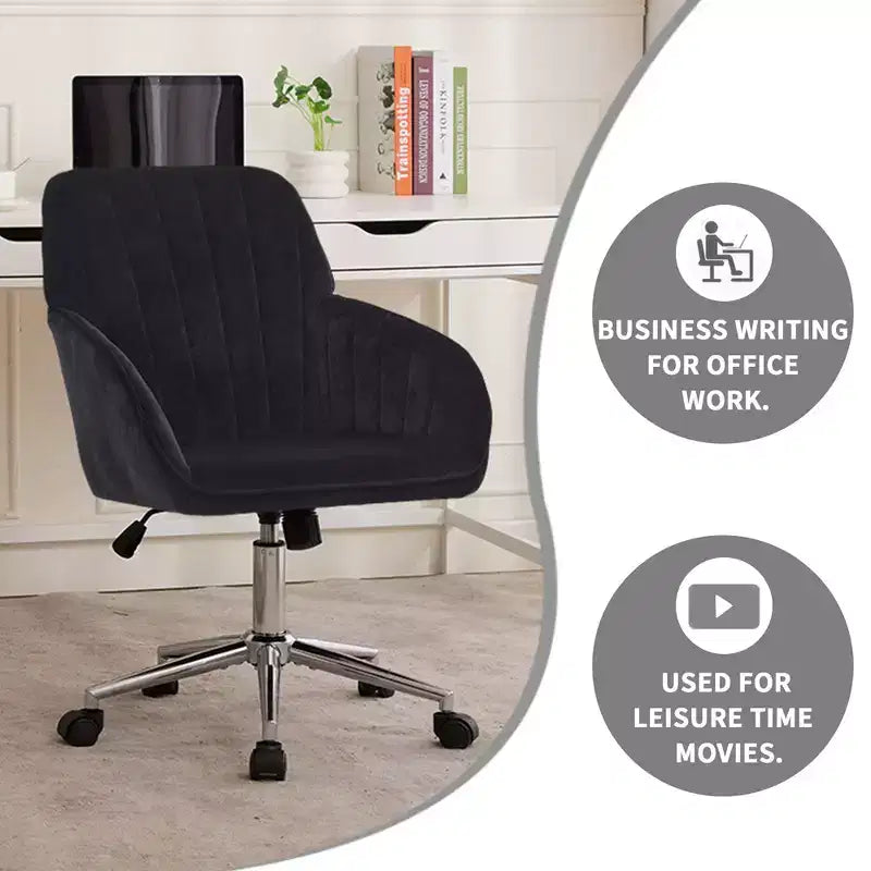 Silla de oficina ajustable, dormitorio doméstico, silla giratoria ergonómica, asiento con respaldo, cómoda para sentarse por mucho tiempo