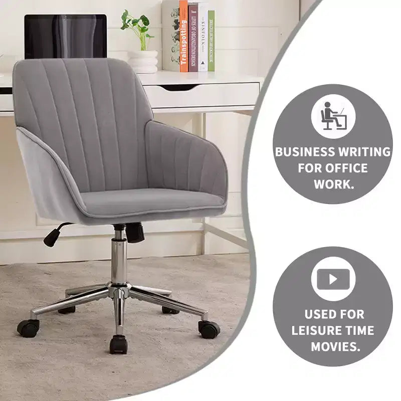 Silla de oficina ajustable, dormitorio doméstico, silla giratoria ergonómica, asiento con respaldo, cómoda para sentarse por mucho tiempo