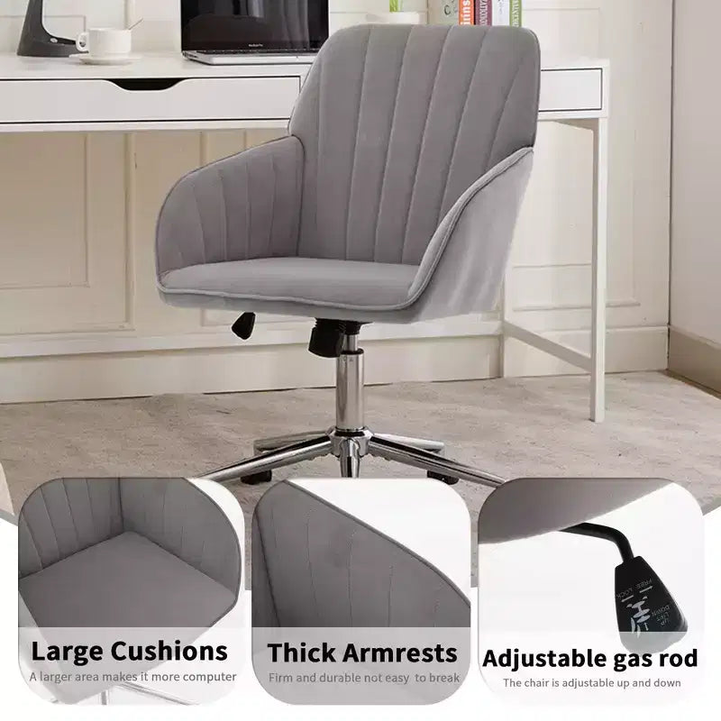 Silla de oficina ajustable, dormitorio doméstico, silla giratoria ergonómica, asiento con respaldo, cómoda para sentarse por mucho tiempo