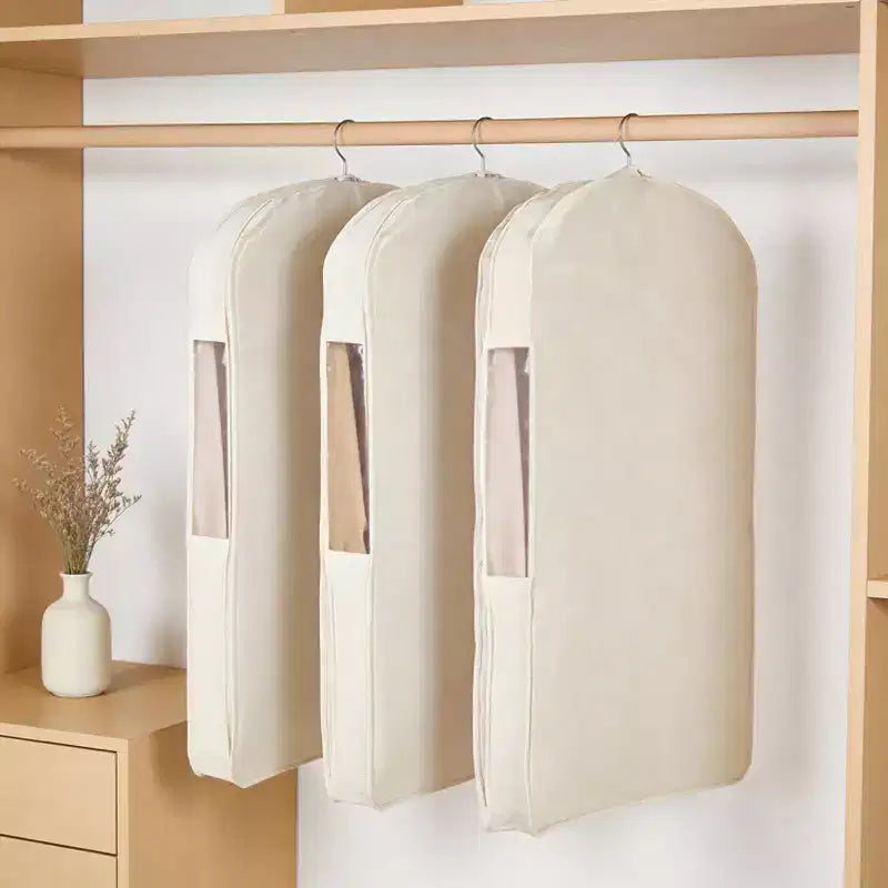 CuisinSmart Wardrobe Closet - 70 Freestanding Bedroom Portable Closets with Hanging Rod and 3 Deep Storage Drawers, Wooden Organization Clothing