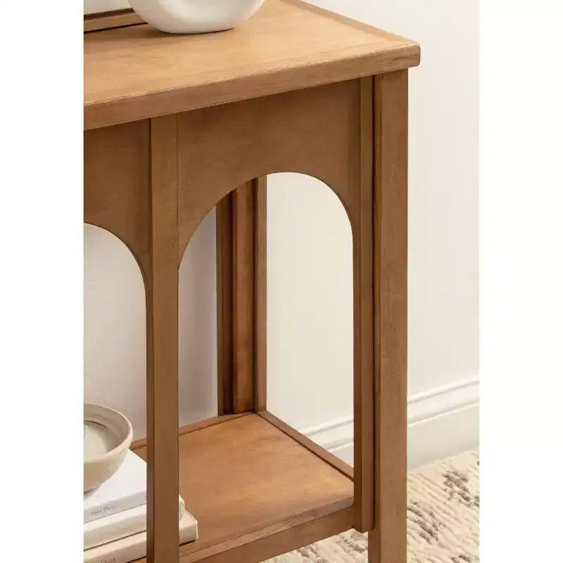 Mesa consola 36x13x30 – Marrón rústico