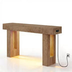 Table console de ferme 63, table de canapé rustique en bois pour salon, entrée, couloir, derrière le canapé, rectangulaire