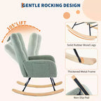 Cómoda mecedora con respaldo alto, sillón acolchado, sillón reclinable individual moderno con soporte para la cabeza, adecuado para sala de estar, dormitorio.
