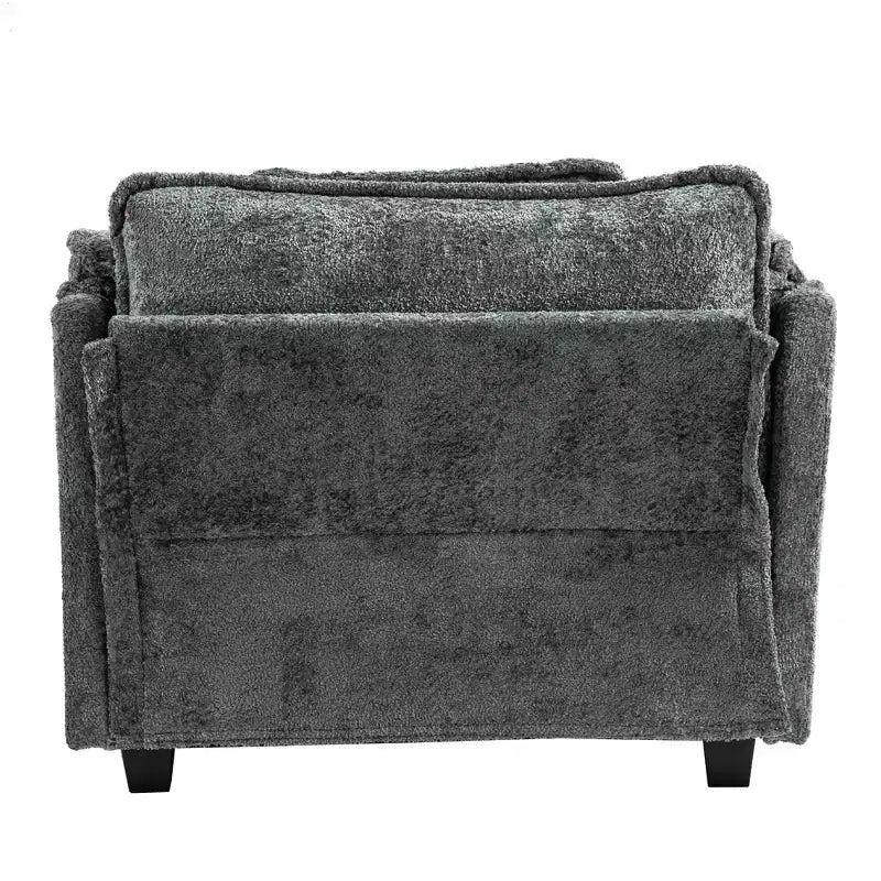 Canapé surdimensionné moderne en bouclette avec pouf