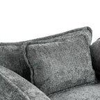 Canapé surdimensionné moderne en bouclette avec pouf