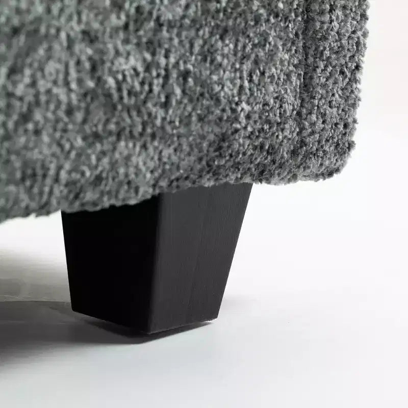Canapé surdimensionné moderne en bouclette avec pouf