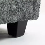 Canapé surdimensionné moderne en bouclette avec pouf