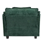 Canapé surdimensionné moderne en bouclette avec pouf