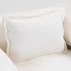 Canapé surdimensionné moderne en bouclette avec pouf