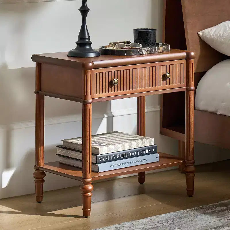 Table d'appoint à 1 tiroir de 66 cm – Noire