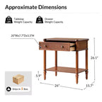 Table d'appoint à 1 tiroir de 66 cm – Noire