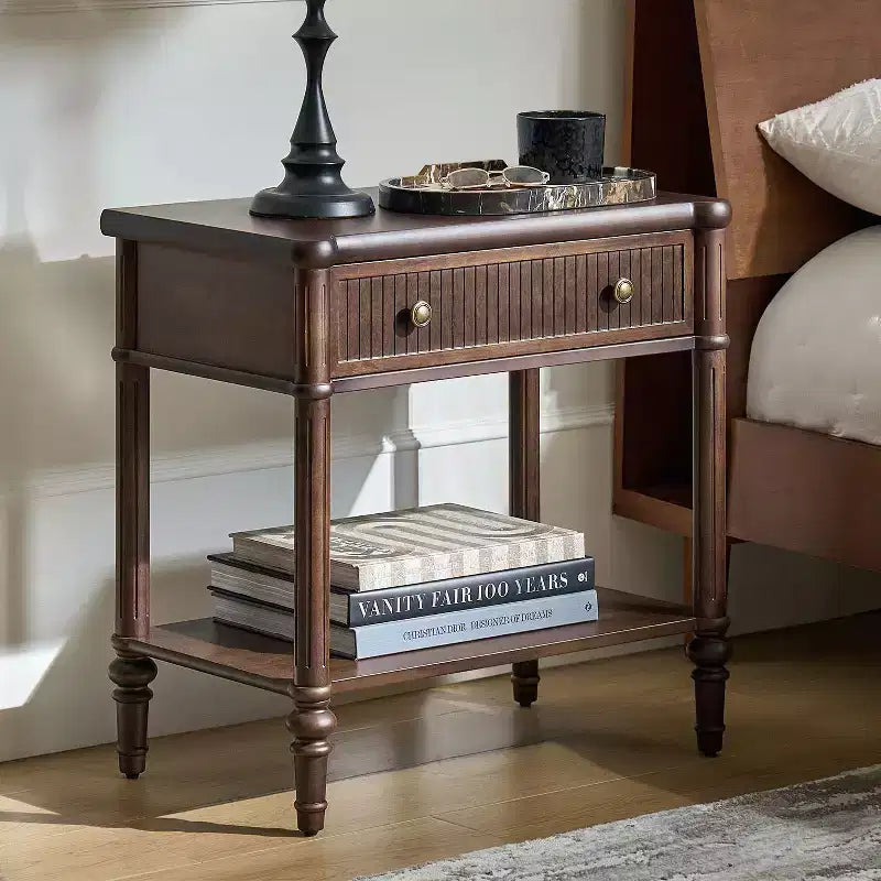 Table d'appoint à 1 tiroir de 66 cm – Noire