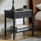 Table d'appoint à 1 tiroir de 66 cm – Noire