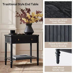 Table d'appoint à 1 tiroir de 66 cm – Noire