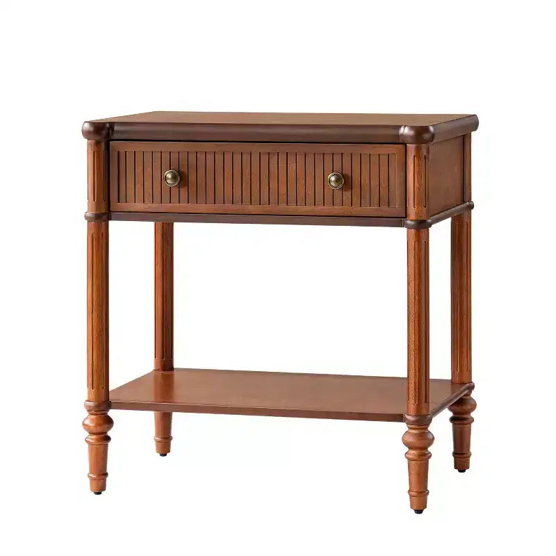 Mesa auxiliar de 1 cajón de 66 cm de altura - Negra