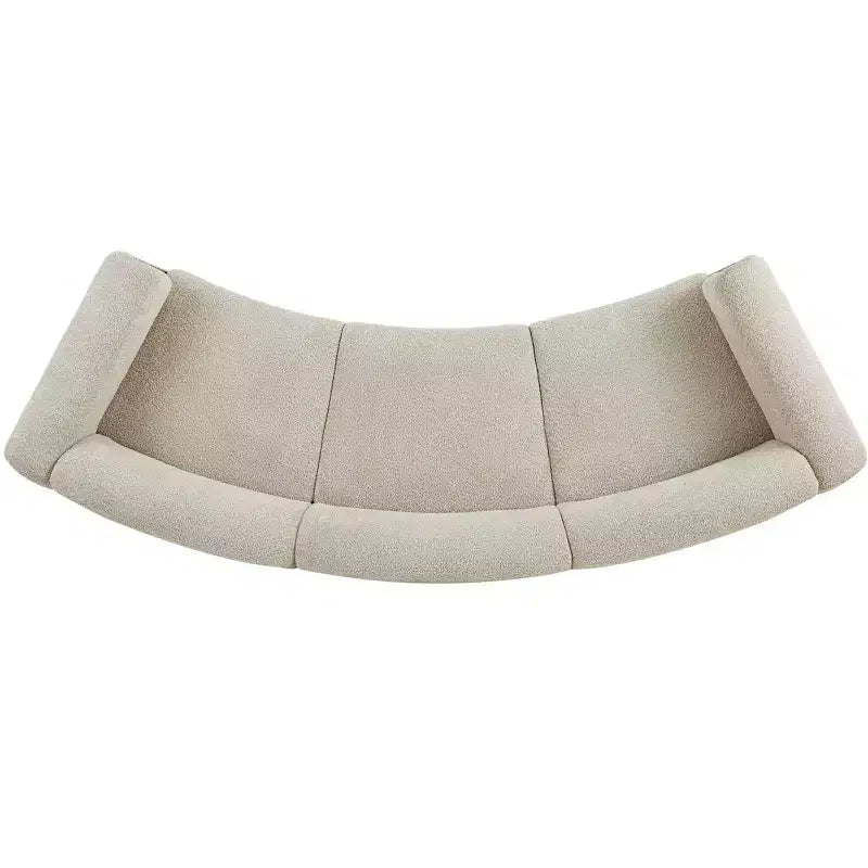 Sofá Moderno Curvo Tapizado en Bouclé de 106.5 Pulgadas