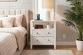 Fluted Nightstand with Charging Station