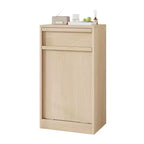 Meuble Poubelle Inclinable, Meuble Poubelle Chêne Naturel avec Rangement 38 Litres & 1 Tiroir, Meuble Poubelle Caché/Panier à Linge