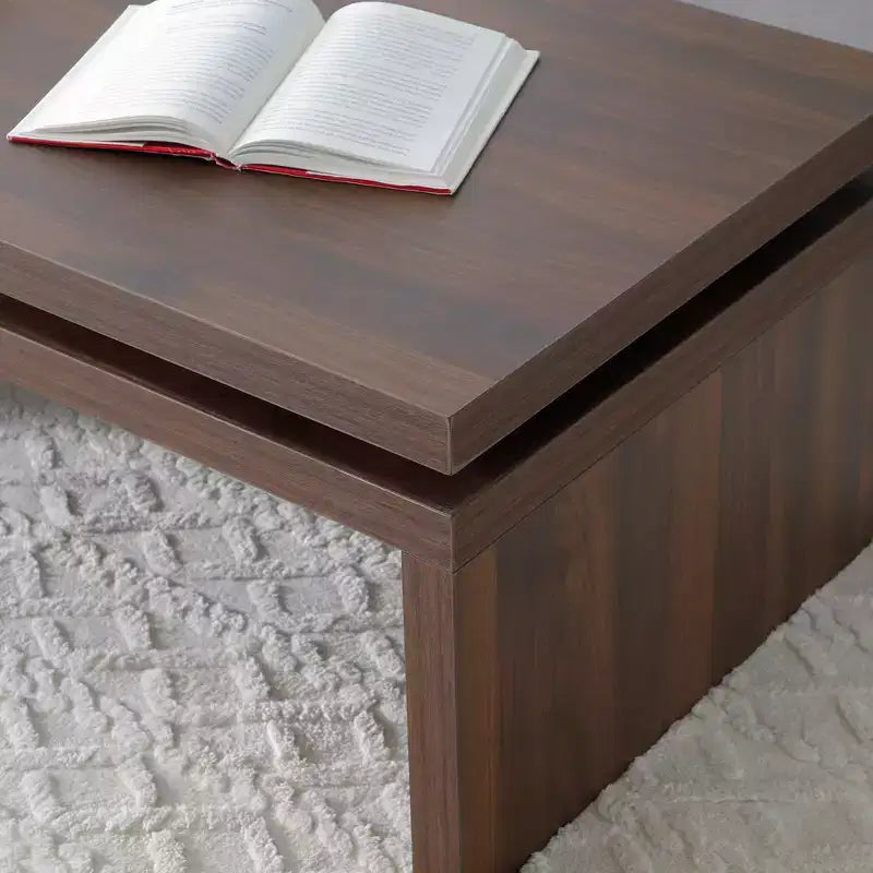 Mesa de centro rectangular de abeto de 47 pulgadas
