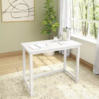 Plank+Beam Solid Wood Writing Desk, Simple Desk for Bedroom, Home Office Study Desk, 39.5