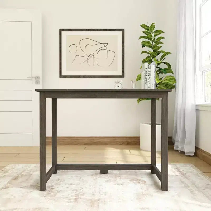 Escritorio de Madera Maciza de 39.5" – Escritorio de Estudio para Oficina en Casa y Dormitorio