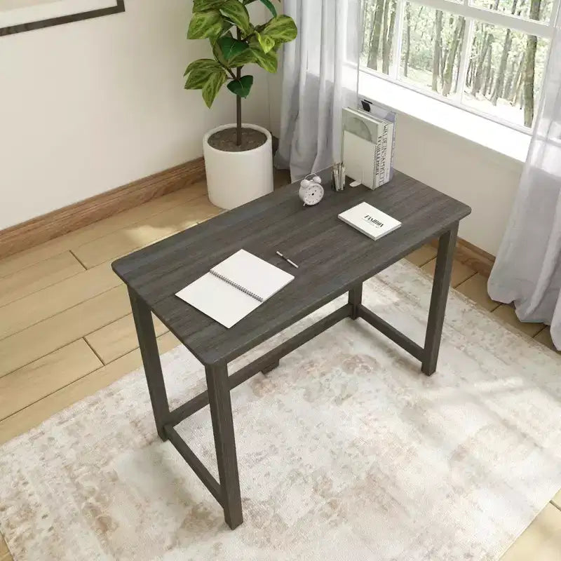 Escritorio de Madera Maciza de 39.5" – Escritorio de Estudio para Oficina en Casa y Dormitorio
