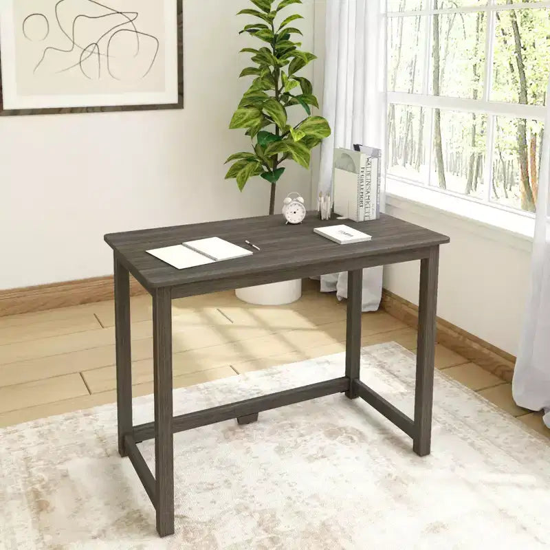 Escritorio de Madera Maciza de 39.5" – Escritorio de Estudio para Oficina en Casa y Dormitorio
