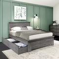 Base de cama de madera maciza con cabecero – Tamaño matrimonial